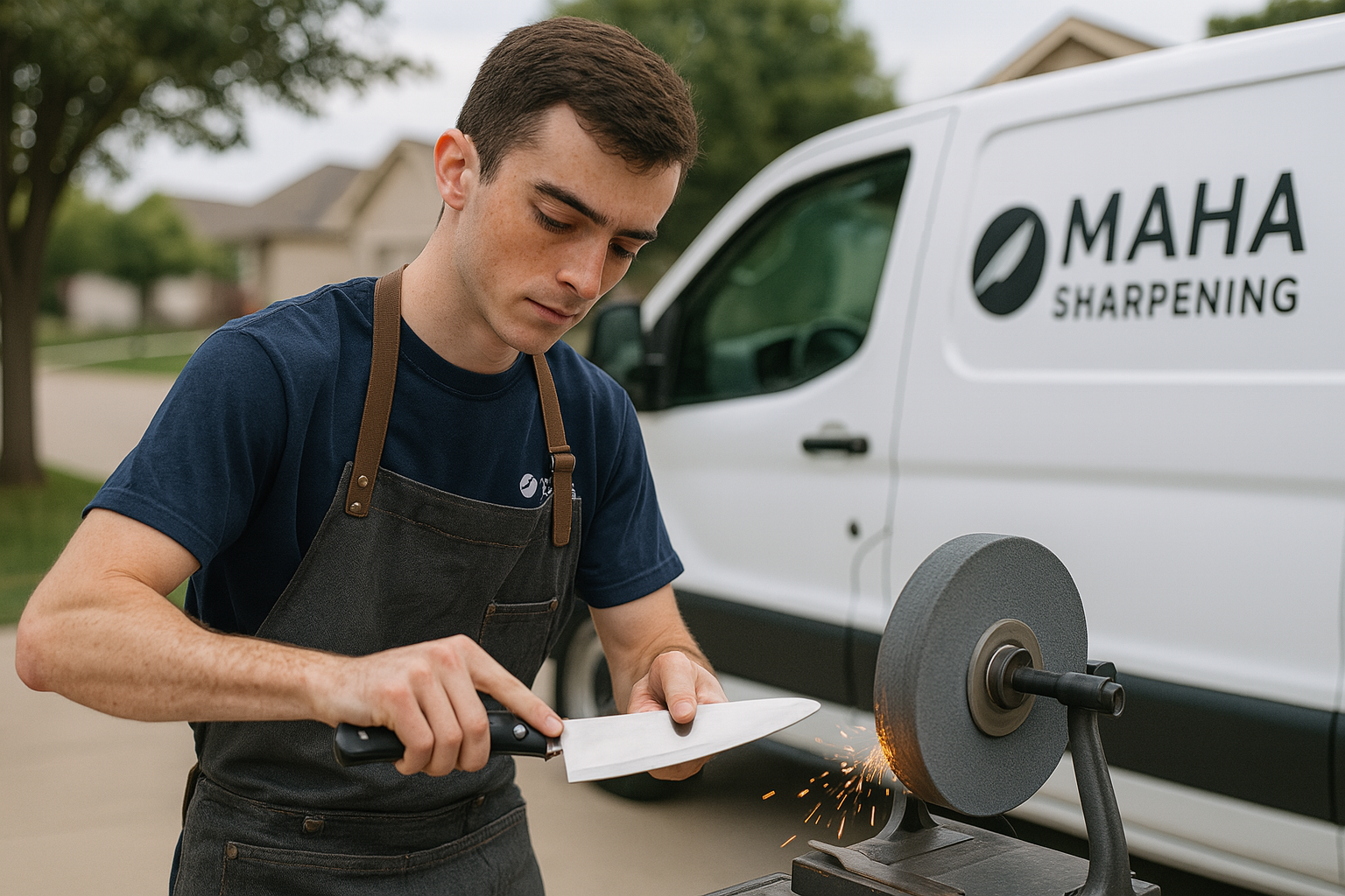 Professional knife sharpening process